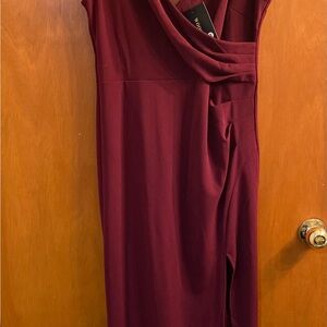 Elegant Burgundy Dress